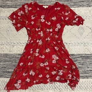 Red Floral Dress